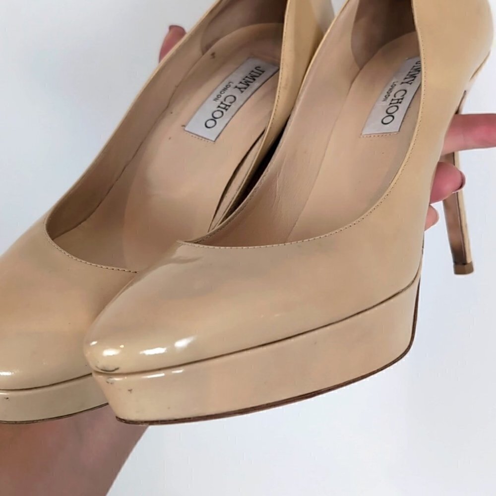 Jimmy Choo Nude platform heel shoes size 40 eur - Picture 7 of 7